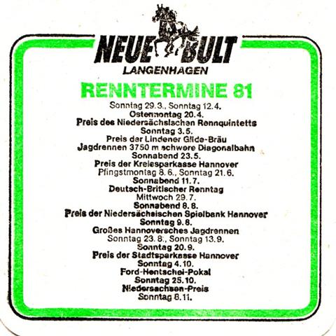 hannover h-ni gilde schild 2b (quad185-renntermine 1981-schwarzgrn)